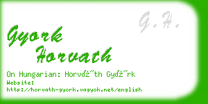 gyork horvath business card